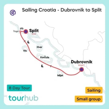 Sailing Croatia - Dubrovnik to Split product image